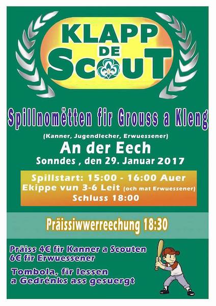 Flyer Klapp de Scout 2017