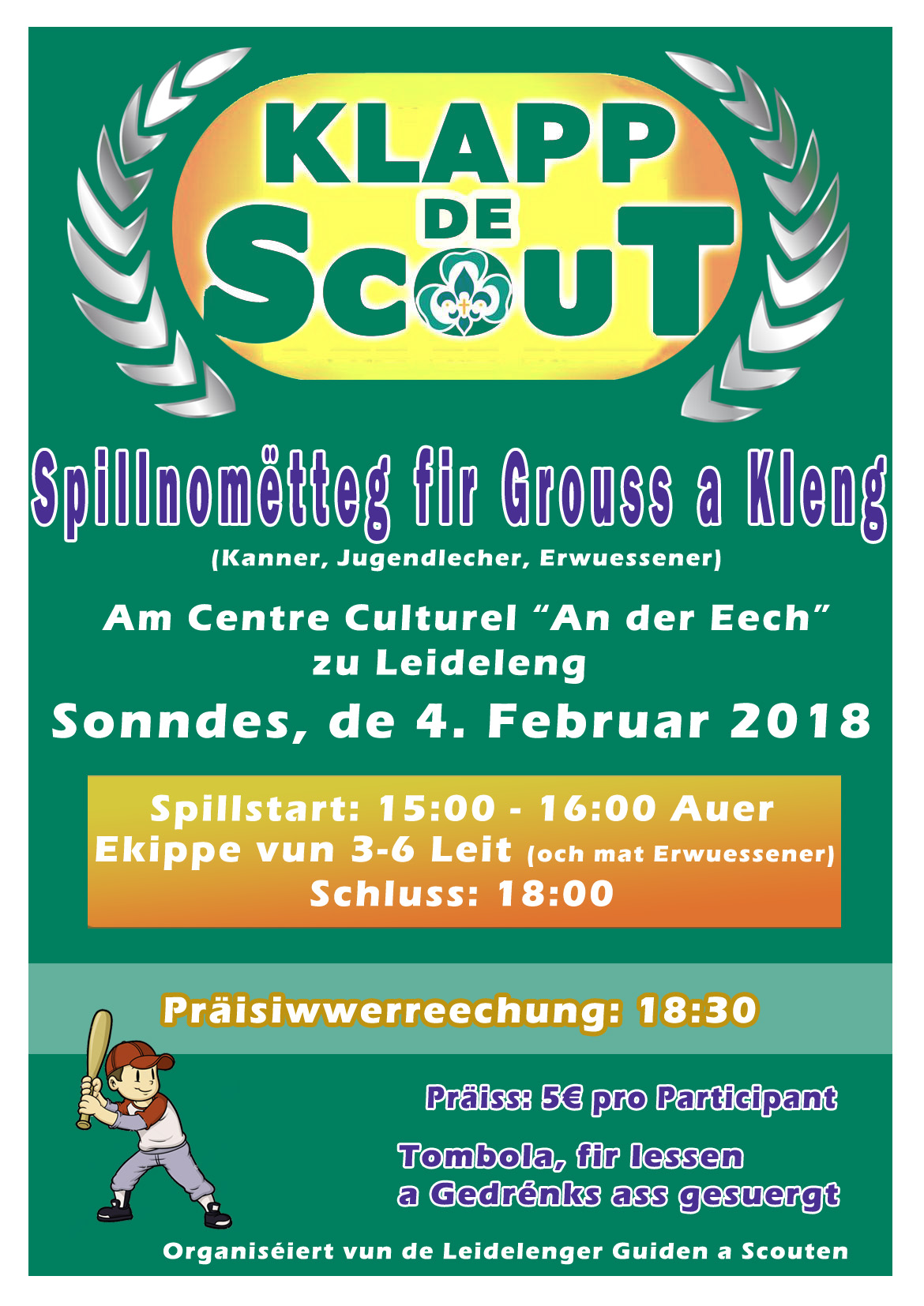 Flyer Klapp de Scout 2018